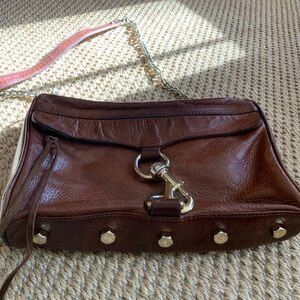 Rebecca Minkoff Brown Leather Crossbody Bag MAC large